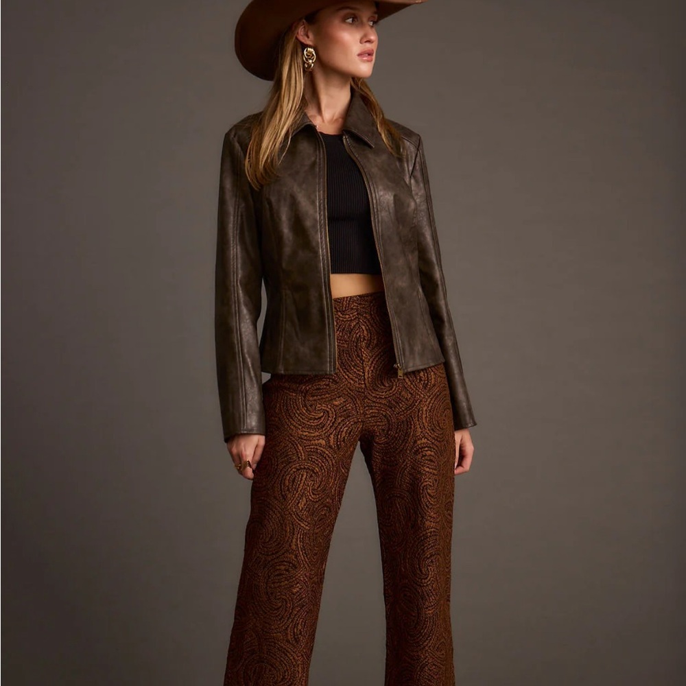 12th Tribe Brown Wide Leg Pants